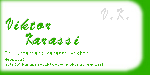viktor karassi business card